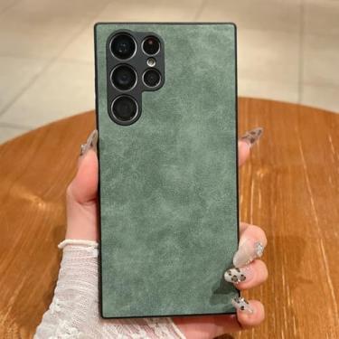 Imagem de Capa de couro de luxo para Samsung Galaxy S25ultra S24 S23 S22 S21plus Ultra S23fe A55 A35 A25 A15 (para Samsung Galaxy S21 Ultra/Verde)