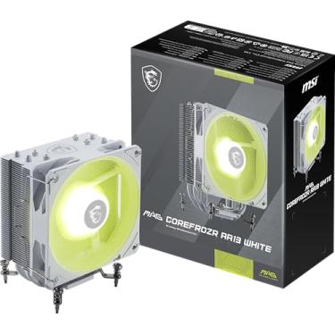 Imagem de MSI MAG COREFROZR AA13 Branco - AIO ARGB CPU Air Cooler - Compatível com LGA 1700/1851 / AM5/AM4 - Ventilador ARGB PWM de 120 mm, branco