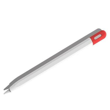 Imagem de Capa protetora de silicone para Apple Pencil USB-C cor contrastante (branca)