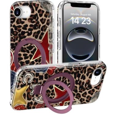 Imagem de DEENAKIN Capa para iPhone 16e - Compatível com carregamento sem fio - Suporte multifuncional integrado - Capa protetora para celular com designs bonitos da moda para mulheres - estampa sexy de
