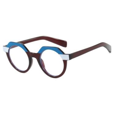 Imagem de Óculos de sol femininos de luxo, estilo polígono, retrô, redondo, masculino, para atividades ao ar livre, viagem, pesca, UV400 (vermelho transparente)