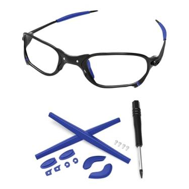 Imagem de PapaViva Kits de borracha de reposição para óculos de sol Oakley Juliet/X Metal XX - Azul escuro