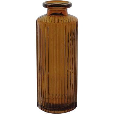 Imagem de Vaso Decorativo Enfiete Casa Garrafa Home&co Vidro 13x5x5cm âmbar