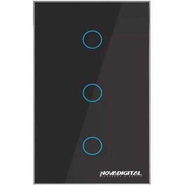 Imagem de Interruptor Touch Inteligente Zigbee Novadigital 3 Botões