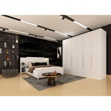 Imagem de Guarda Roupa Casal Grande 6 Portas 2,39m - Veneza-neve - Tcil Móveis