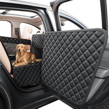 Imagem de BTOG Capa de assento de carro para cachorro para banco traseiro - Extensor de banco traseiro rígido para cães, rede impermeável antiarranhões para cães, protetor de assento traseiro para animais de