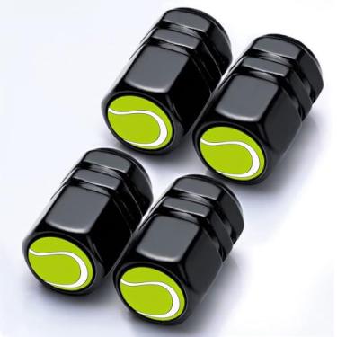 Imagem de Pacote com 4 tampas de haste de válvula de pneu de tênis acessórios de carro esportivo tampa de ar de alumínio decoração automotiva tema tênis presentes para mulheres mãe irmã carro tampas de válvula