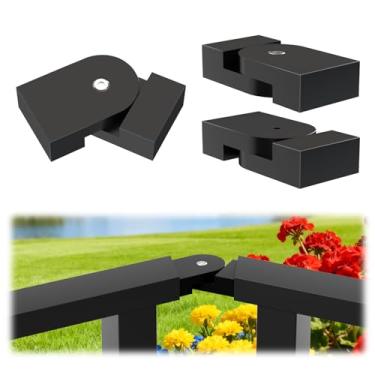 Imagem de Zylorix Pacote Com 3 Conectores De Pivô Nível Ajustável 180° Parafusos Para Corrimão Preto Aço Inoxidável T304, Acessórios Plano, Escada Encaixe Cabo Pom Alta Resistência