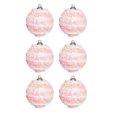 Imagem de Fancyes Conjunto de 6 bolas de Natal decorativas, pingentes charmosos para pendurar na árvore de Natal, para casa, jardim e outras festas de fim de, Style D