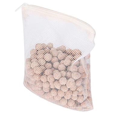 Imagem de Pssopp Bola de mídia de filtro biológico para aquário, bolas de biofiltragem de cerâmica para aquário com sacos de malha fina, acessórios de limpeza de água de aquário, material de bola de quartzo de