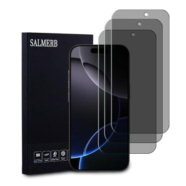 Imagem de SALMERB Pacote com 3 protetores de tela de privacidade compatíveis com Moto G86 Power/Moto G86 protetor de tela anti-espião Película de dureza 9H antiarranhões (preto transparente)