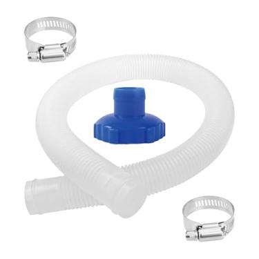 Imagem de Conjunto de mangueira de escumadeira de piscina acima do solo 25016 e adaptador B 11238 para substituição de bomba de escumadeira de piscina acima do solo Intex 28000E, 28335EH 69,8 cm de comprimento