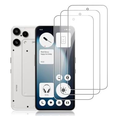 Imagem de NOUKAJU [Pacote com 3] Protetor de tela para celular 3a Lite, vidro temperado HD, resistente a arranhões, durável e à prova de quedas, protetor de tela de vidro temperado para telefone Nothing (3a