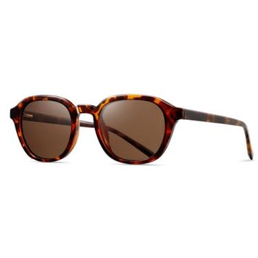 Imagem de VFDHN Óculos de sol de acetato da moda, masculinos, TR90 polarizados, para mulheres, para uso externo, UV400, preto e marrom (5)