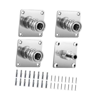 Imagem de RNXRZANK Suporte de Parede em aço Inoxidável para Máquina de Limpeza, 4 Peças, com Suporte para Bico de Lavadora de Alta Pressão, Armazenamento de Bicos de Esp