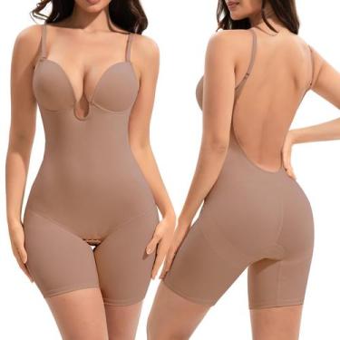 Imagem de Macacão Leotard Slimers Backless Shapewear com sutiã