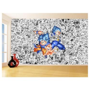 Imagem de Papel De Parede Dragon Ball Goku Vegeta Anime 3,5M Dbz159 - Você Decor