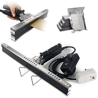 Imagem de Seladora de aquecimento portátil, seladora de saco plástico 20 300 400 mm, seladora de impulso, máquina de embalagem de saco seladora a vácuo, para saco Mylar, saco de alumínio, saco de celofane, saco