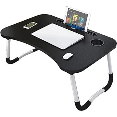 Imagem de Mesa de colo para cama, mesa para laptop, mesa dobrável para computador, mesa para cama, bandeja de cama dobrável para laptop, mesa de computador, mesa portátil de sofá preguiçoso (cor: A) (A)