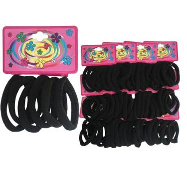 Imagem de Kit 240 Elásticos Preto Xuxinha Para Cabelo Infantil - Lynx Produções