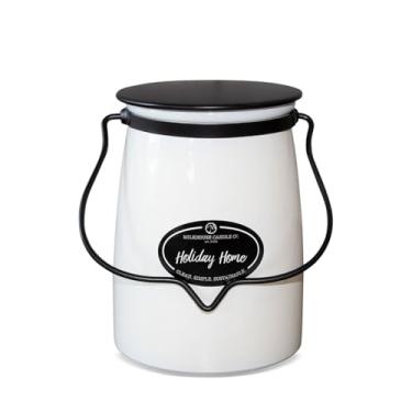 Imagem de Milkhouse Candle Company - Holiday Home - Coleção Creamery - Velas de soja de pavio de algodão simples de 623 g com cera de abelha - Longo tempo de queima, feitas nos EUA - Velas perfumadas não