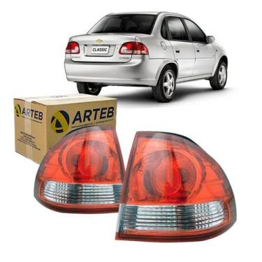 Imagem de Par Lanterna Arteb Traseira Vermelha Classic 2011 A 2016 Kit2507