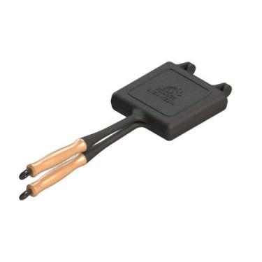 Imagem de Sanduicheira Ferro Fundido Para Pão Forma Cabo de Madeira - Fundição L