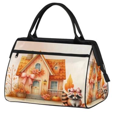 Imagem de Bolsa pequena para o fim de semana para mulheres, homens, unicórnio, girassol, flor, dobrável, bolsa esportiva leve para academia, Cor: 48 cm, 15.2*8.3*11.6 inch, Moderno