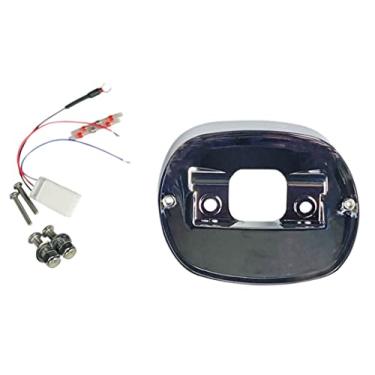 Imagem de Custom Dynamics Placa de base de luz traseira pré-1999 para Harley-Davidson - cromada