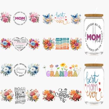 Imagem de Elewins 8 peças de papel de transferência UV DTF para 473 ml, óculos, mesas, cadeiras, computadores, papel de transferência de citações UV DTF de alta viscosidade