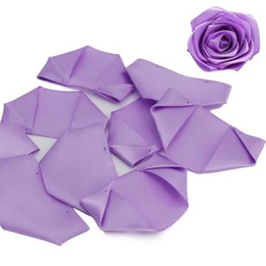 Imagem de Yardinys Pétalas de rosa roxa, 200 peças, pré-fabricadas para rosas eternas, ramos para sempre, buquês de flores