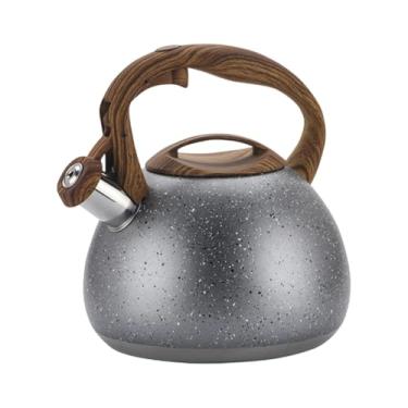 Imagem de KiBcsLic Chaleira elétrica com apito, fervura rápida, design ergonômico, capacidade de 3 litros, com alça, ideal para fogão, cozinha, casa, camping e