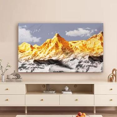 Imagem de Capa protetora universal para TV interna de arte moderna para telas de 32-80 polegadas, protetor de tela de televisões de tecido de poliéster macio, para sala de estar - tipo 02||40 polegadas