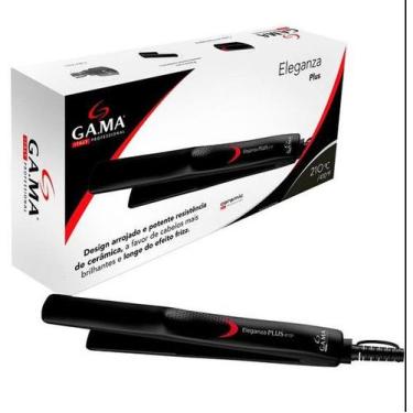 Imagem de Prancha Cabelo Gama Italy Profissional Eleganza Plus, Preto, Bivolt