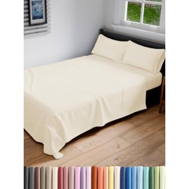Imagem de Jogo de lençol casal GG extra longo estendido casal GG - confortável, respirável e refrescante - cabe em colchões de 20 a 40 cm com bolsos profundos - 137 cm x 203 cm - roupa de cama macia de luxo