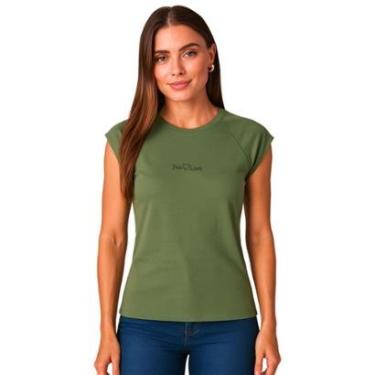 Imagem de T-Shirt Feminina Manga Reglan Polo Wear Verde Medio-Feminino
