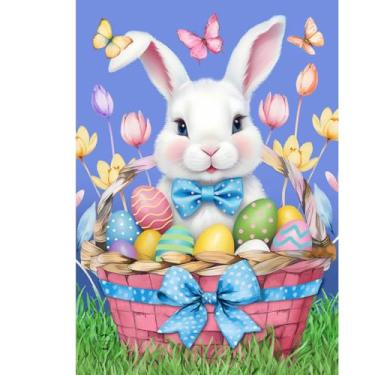 Imagem de Briarwood Lane Bandeira de jardim cesta coelhinho da Páscoa