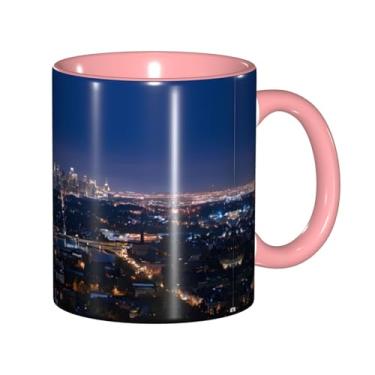 Imagem de Zeraoke Los Angeles Skyline Print Canecas de café criativas, personalizadas, presente para família, tamanho 325 ml, unissex