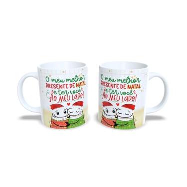 Imagem de Caneca de Cerâmica 325ml Tema Natal, Gente que Ama Panetone, Branca com Estampa Natalina (3)
