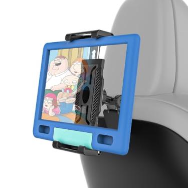 Imagem de INSSKY Suporte para tablet Tesla Model 3/Y no banco traseiro serve para dispositivos de 6,1 a 15,6 polegadas, suporte para tablet de banco traseiro de carro com esfera de metal ajustável de 360° para