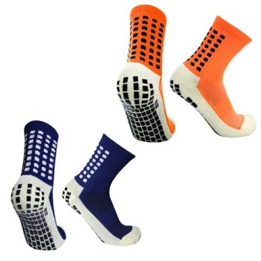 Imagem de Kit 2 Pares Meia Esportiva Antiderrapante Futebol Pro Socks Tipo Truso