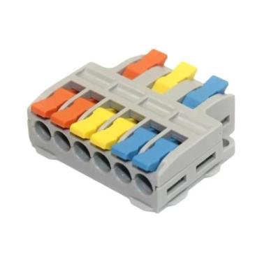Imagem de Conector Rápido Universal Compacto 5 10pcs Bloco Terminal Elétrico De 