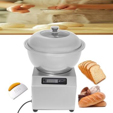 Imagem de KKSOUFX Amassadeira Espiral de Alta Resistência com Dupla Rotação para até 5-8 kg de Farinha, Amassadeira Espiral Comercial de Bancada de 1500 W a 1800 W