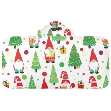 Imagem de Burbuja Toalha de banho com capuz de laço rosa para crianças, toalha de praia de pelúcia macia absorvente para chá de meninas e meninos 3-10 anos, 61 x 127 cm