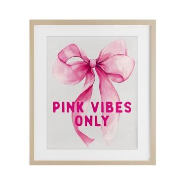 Imagem de Stupell Industries Impressão emoldurada Girly Pink Vibes Only Birch Under Glass, design por Lettered and Lined, 16 x 13