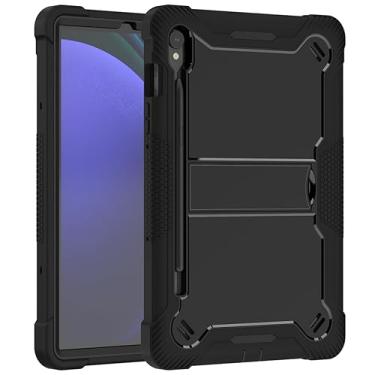 Imagem de Capa para tablet Samsung Galaxy Tab S10 Lite de 10,9 polegadas – Capa protetora de silicone à prova de choque com suporte, estilo comercial resistente a quedas (preto)
