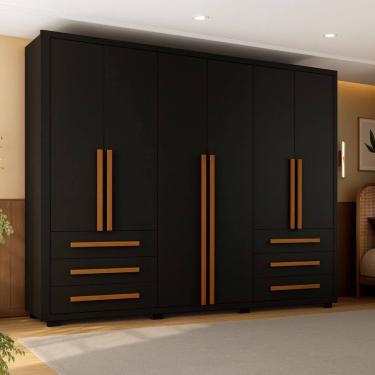 Imagem de Guarda Roupa Solteiro 2 Portas 3 Gavetas Flex Épico Demartêz