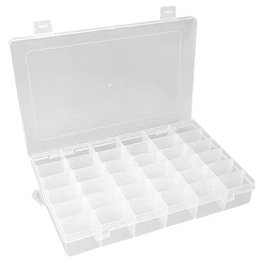 Imagem de POCREATION Caixa de Joias Transparente, 36 Divisórias Removíveis, Organizador Portátil Transparente Com Compartimentos Ajustáveis, para Brincos, Anéis, Miçangas, Colares