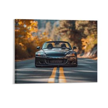 Imagem de HouLaiZhe Jdm S2000 Modificação Esportiva Outono Posters Tela Estética Decoração de Parede Pintura de Parede Impressões Sala de Galeria Decoração de Parede para Quarto Sala de Estar Escritório 11 x 14