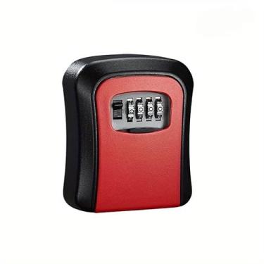 Imagem de Caixa de metal à prova d'água para chave – código de combinação e capa deslizante, cofre de chave montado na parede com kit de instalação para casa, garagem, escritório, interior/exterior, presente